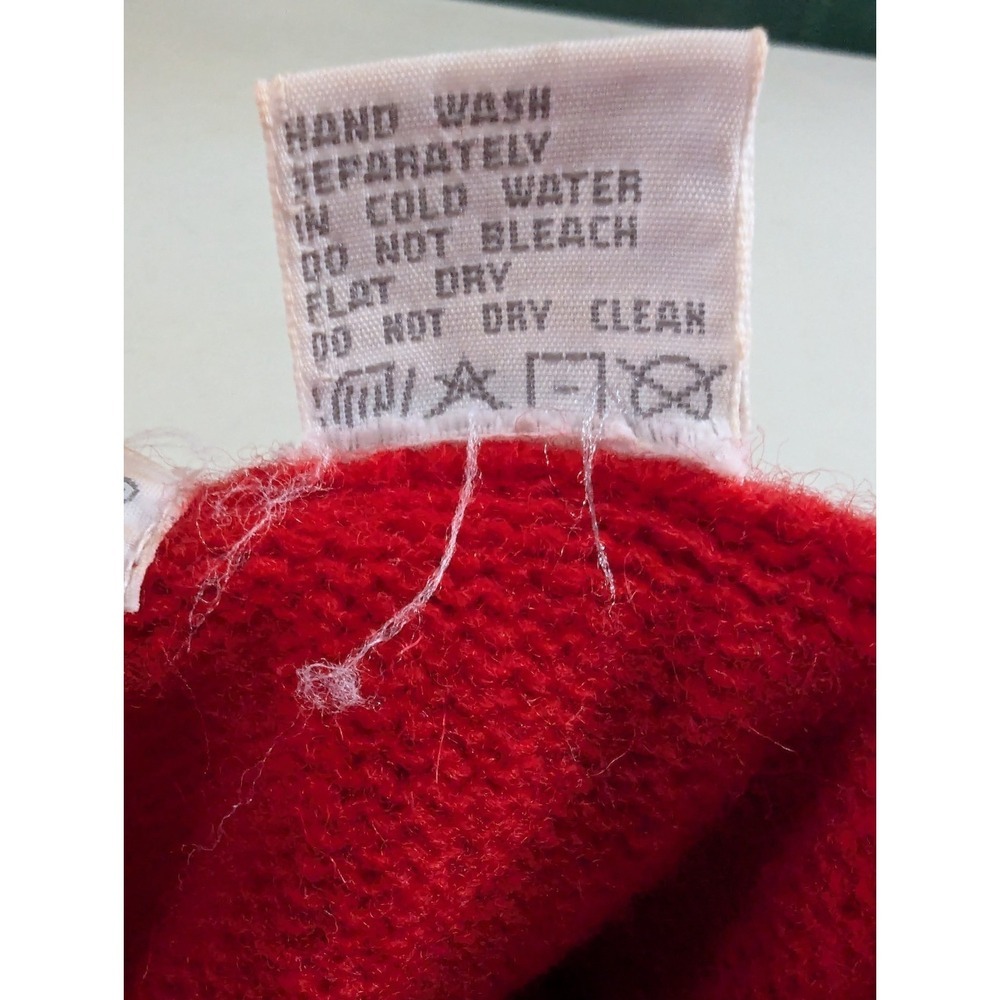 D.D. SLOANE Red Mock Neck Sweater | Lambswool Blend | Size Large | Essential... - Picture 5 of 13